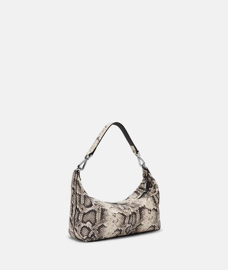 Liebeskind Herren Snake Paris Hobo S - Steingrau