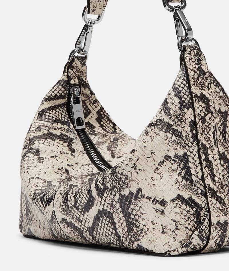 Liebeskind Herren Snake Paris Hobo S - Steingrau
