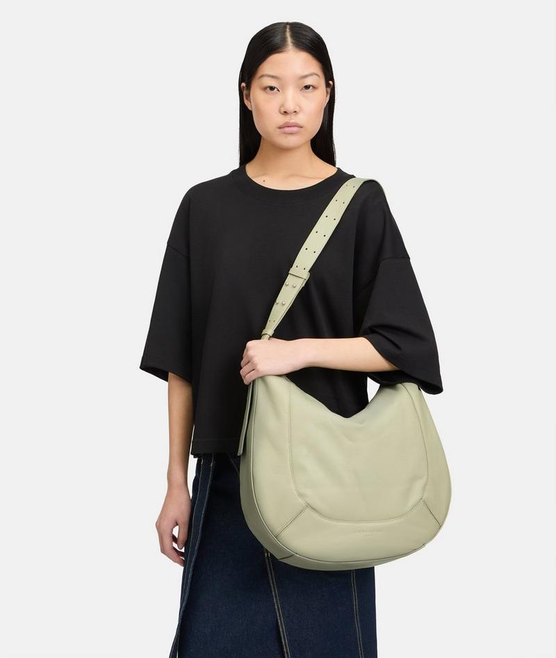 Liebeskind Herren Alma Hobo L - Helles Olivgrün