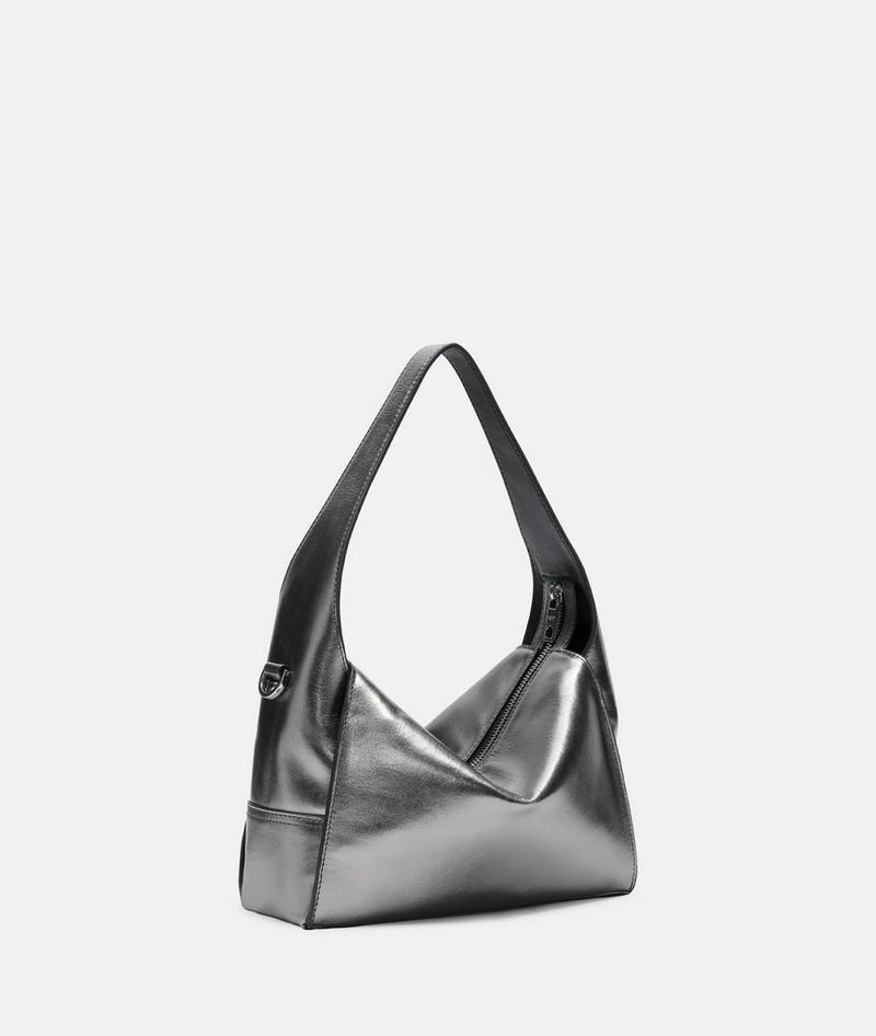 Liebeskind Herren Metallic Lou Hobo S - Silber