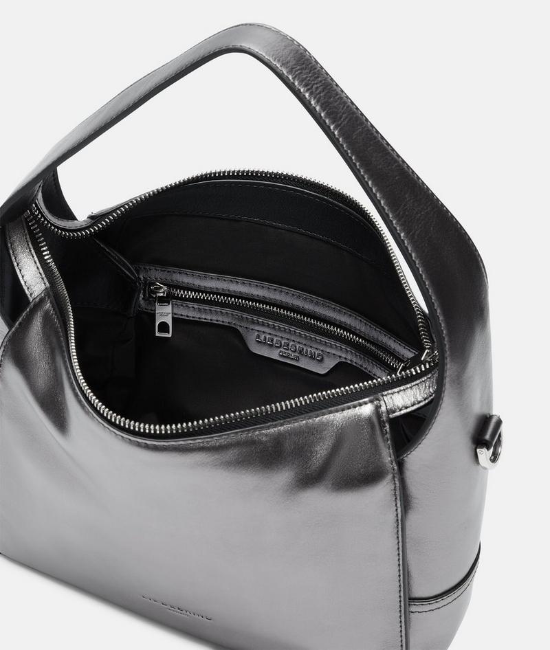 Liebeskind Herren Metallic Lou Hobo S - Silber