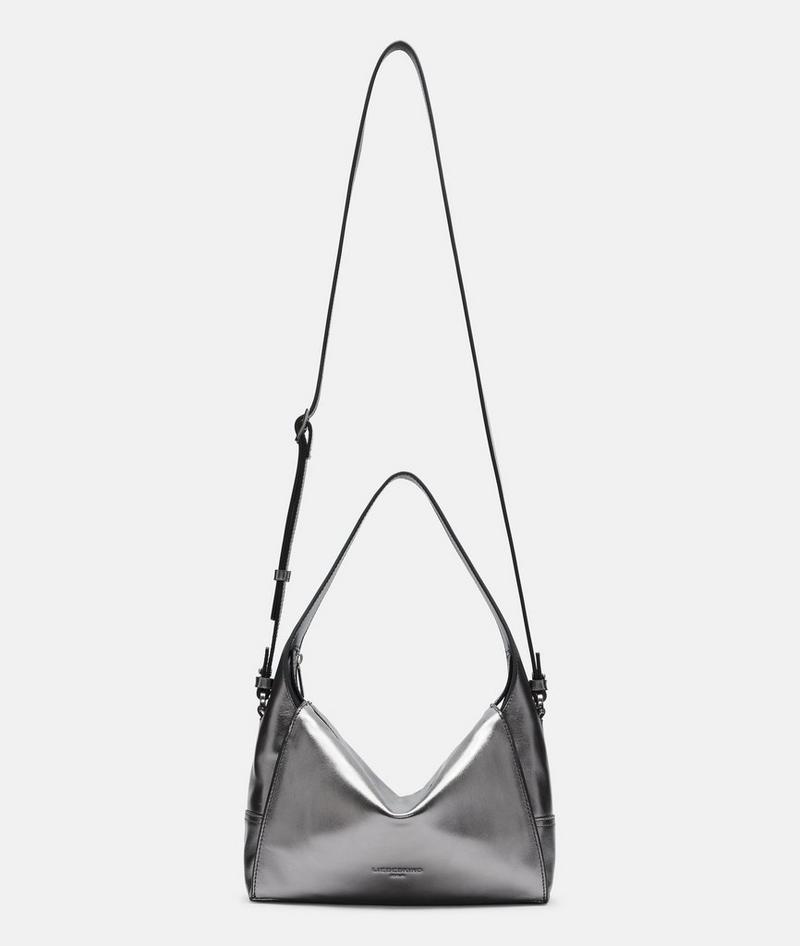 Liebeskind Herren Metallic Lou Hobo S - Silber