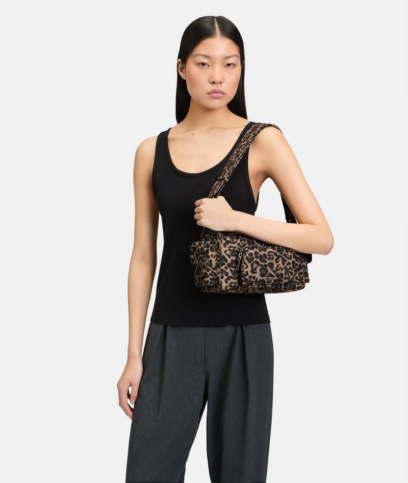 Liebeskind Herren Nylon Lila Crossbody S - Sandfarben