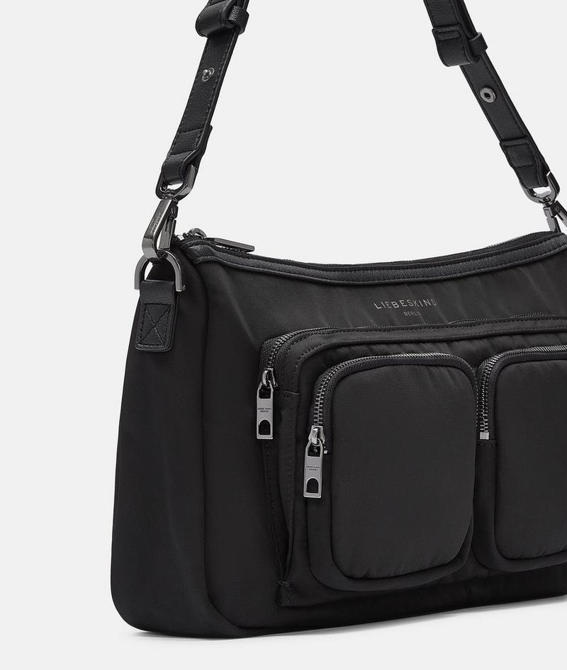 Liebeskind Herren Nylon Maia Hobo M - Schwarz