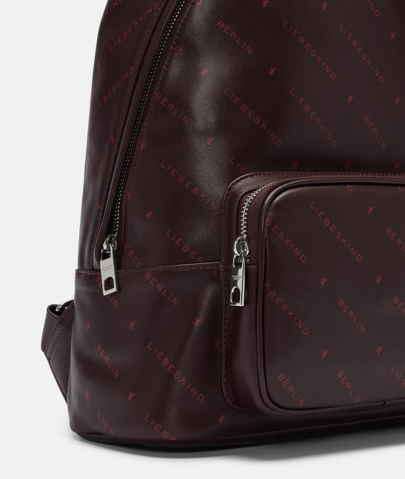 Liebeskind Herren Monogram Backpack M - Bordeaux