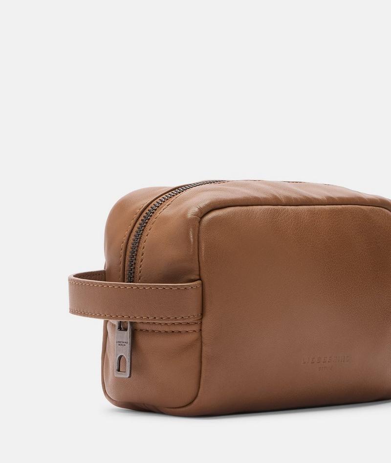 Liebeskind Herren Cosmetic Pouch S - Karamell