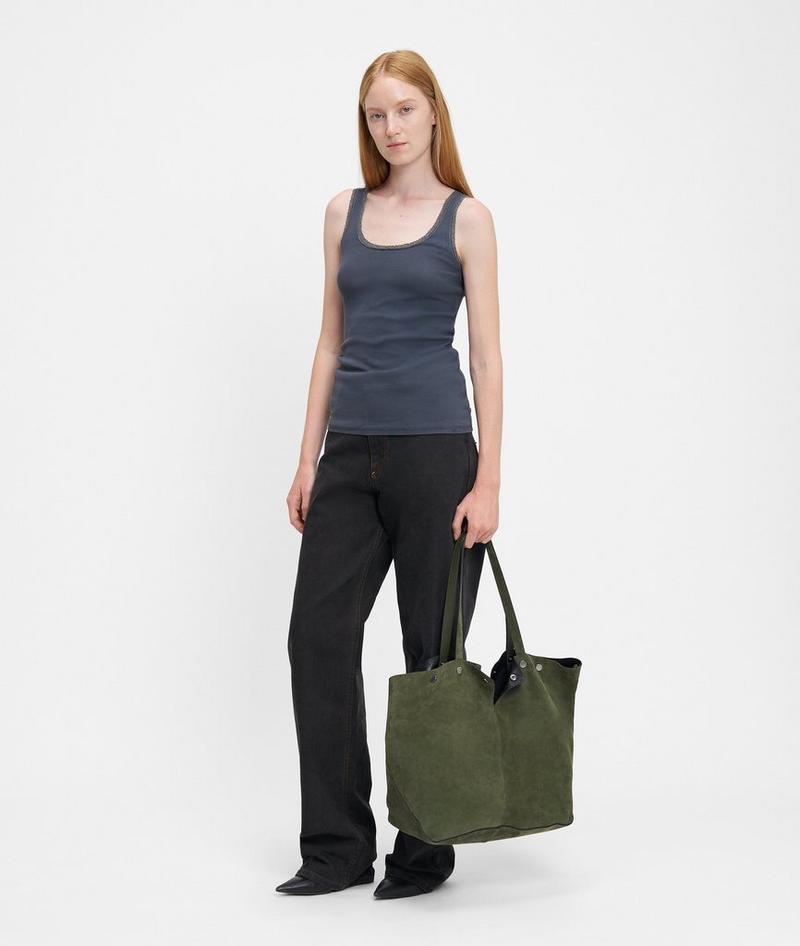 Liebeskind Herren Rive Shopper L - Olivgrün